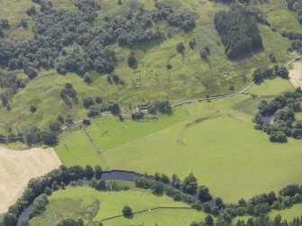 Oblique aerial view of Moirlanich Farmhouse, taken from the NE.