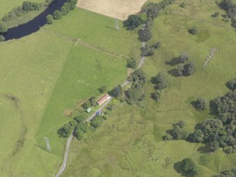 Oblique aerial view of Moirlanich Farmhouse, taken from the W.