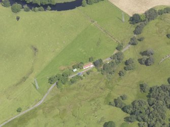 Oblique aerial view of Moirlanich Farmhouse, taken from the SW.