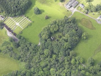 Oblique aerial view of Finlarig Castle, taken from the SE.
