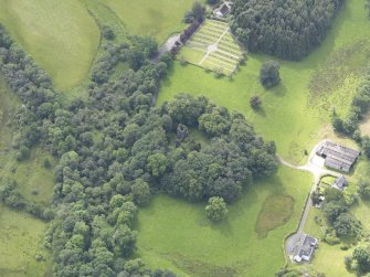 Oblique aerial view of Finlarig Castle, taken from the NE.