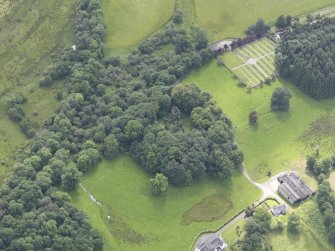 Oblique aerial view of Finlarig Castle, taken from the N.