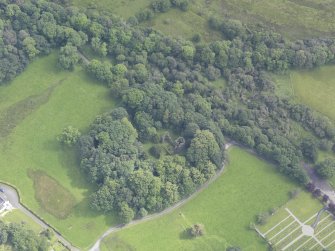 Oblique aerial view of Finlarig Castle, taken from the W.