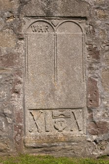 Detail of memorial on south wall of church