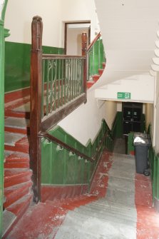 Interior. General view of staircase to second floor.