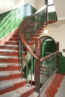 Interior. General view of staircase to upper floor.