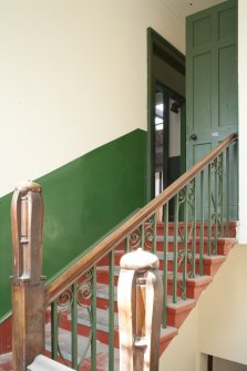 Interior. General view of staircase to upper floor.