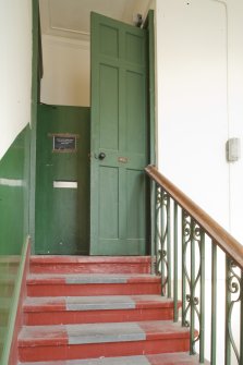 Interior. General view of staircase to upper floor.