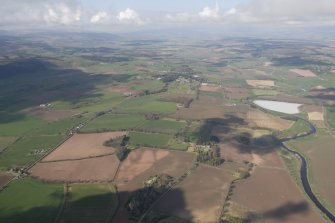 General oblique aerial view of River Earn, Strathearn, looking W.