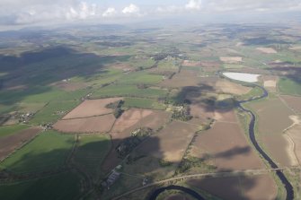 General oblique aerial view of River Earn, Strathearn, looking W.