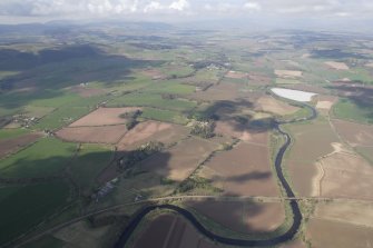 General oblique aerial view of River Earn, Strathearn, looking W.