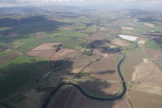 General oblique aerial view of River Earn, Strathearn, looking W.