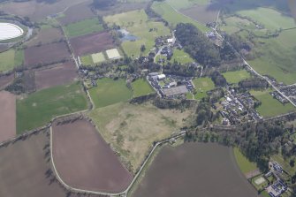 General oblique aerial view of Strathallan School, Forgandenny, looking SE.