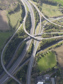 Oblique aerial view of the Craigend Interchange, looking SSE.