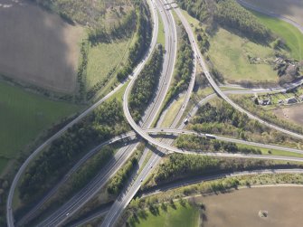 Oblique aerial view of the Craigend Interchange, looking SE.