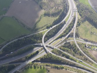 Oblique aerial view of the Craigend Interchange, looking SE.