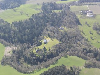 Oblique aerial view of Invermay House, looking SSE.