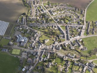 Oblique aerial view of Dunning, looking NE.