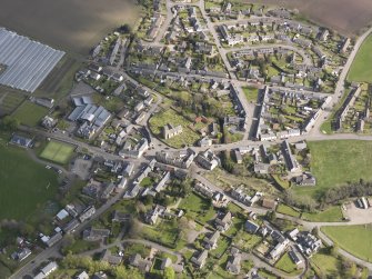 Oblique aerial view of Dunning, looking NE.