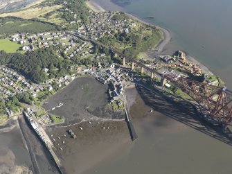 Oblique aerial view of North Queensferry Harbour, taken from the S.