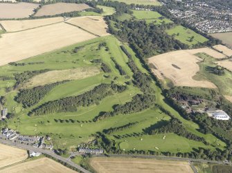 Oblique aerial view of Turnhouse Golf Course, taken from the SSW.