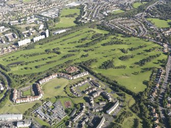 Oblique aerial view of Kingsknowe Golf Course, taken from the SW.