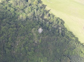 Oblique aerial view of Fatlips Castle, taken from the SE.