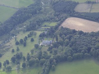 Oblique aerial view of Edgerston House, taken from the NW.