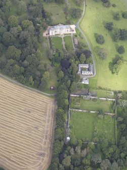 Oblique aerial view of Edgerston House, taken from the SSE.