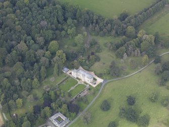 Oblique aerial view of Edgerston House, taken from the ESE.