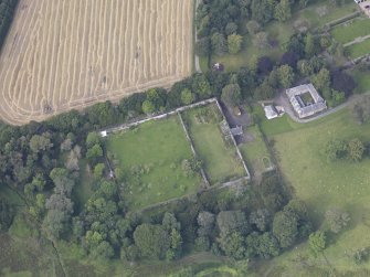 Oblique aerial view of Edgerston House, taken from the E.