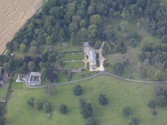 Oblique aerial view of Edgerston House, taken from the ENE.