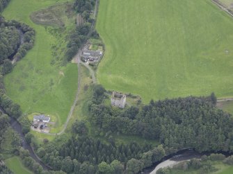 Oblique aerial view of Newark Castle, taken from the N.
