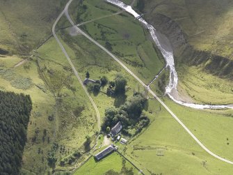 Oblique aerial view of Blackhouse Tower, taken from the N.