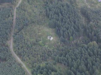 Oblique aerial view of Cardrona Tower, taken from the S.