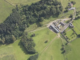 Oblique aerial view of Nether Horsburgh Castle, taken from the WNW.
