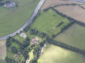 Oblique aerial view of Netherton House, taken from the NW.