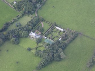 Oblique aerial view of Symington House, taken from the ESE.