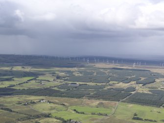 Oblique aerial view of Black Law Wind Farm, taken from the SE.