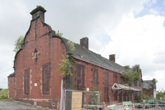 View of kitchen block showing canopy, from West.