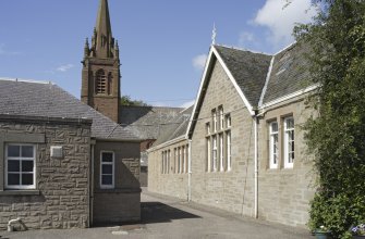 View of school buildings from South East.