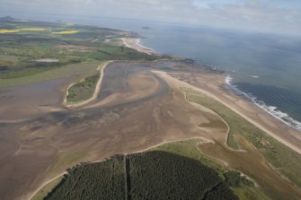 General oblique aerial view of John Muir Country Park, Tyne Sands,Hedderwick Hill Plantation, looking NE.