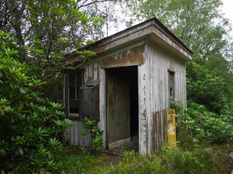 View of the waiting room at the former Glencarron railway station