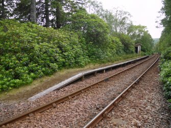 View looking across the track to the former Glencarron railway station