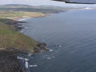 General oblique aerial view of Siccar Point, looking NW.