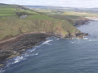 General oblique aerial view of Siccar Point, looking SW.