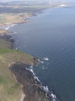 General oblique aerial view of Siccar Point, looking W.
