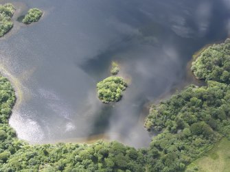 Oblique aerial view of Loch Ballygrant, looking SW.
