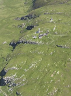 Oblique aerial view of Chain Home Low Radar Station, Kilchiaran, looking NNE.