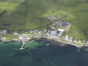 General oblique aerial view of Bruichladdich, looking W.